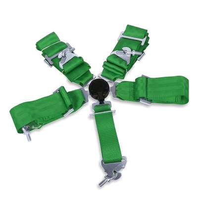 3" Green 5 Point Harness Camlock Racing Seat Belt Shoulder Quick Release Locking